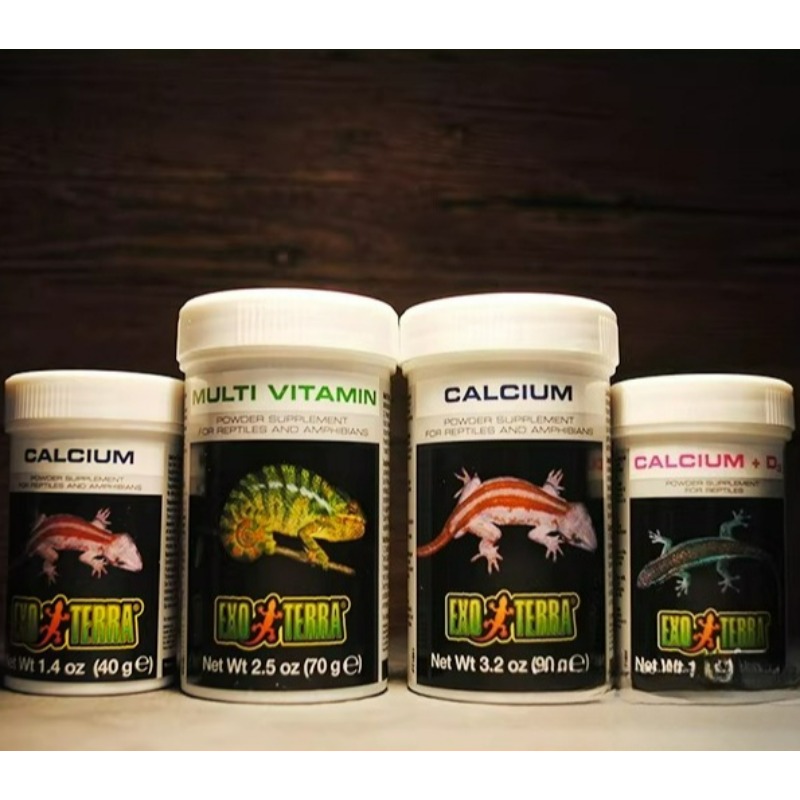 Vitamin D3 Reptile - ผงแคลเซียมสำหรับสัตว์เลื้อยคลาน HAGEN พร้อมและไม่มีวิตามิน D3 สำหรับเต่า จิ้งจก