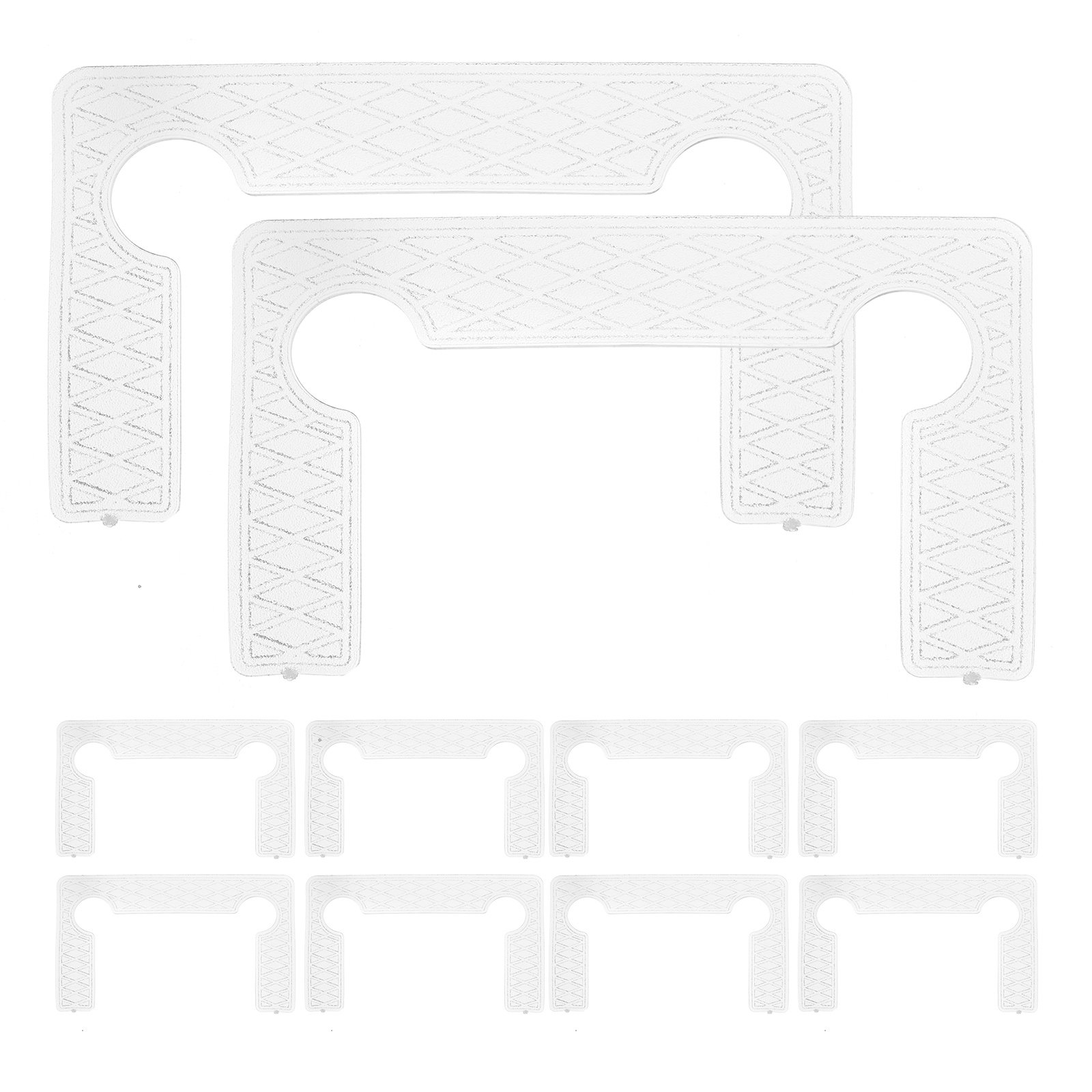 Glass Door Hinge - 40 ชิ้นแผ่นรองบานพับประตูกระจกแบบใส ดีไซน์ลายตาราง กันลื่น กันกระแทก ชุดเปลี่ยนปะเก็นยางสำหรับประตูห้องน้ำ