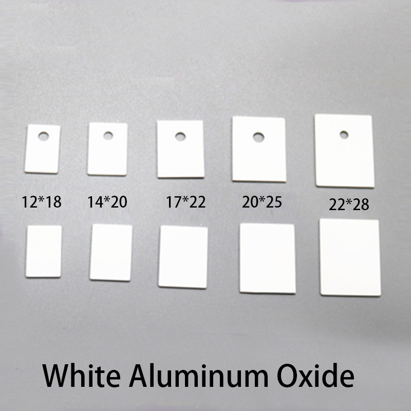 Ceramic Heat Emitter - TO-264 22X28X0.6มม.22*28*0.6มม.ไม่มีรูสีขาว AL2O3อลูมิเนียมออกไซด์ Alumina ฉนวนกันความร้อนตัวควบคุมอุณหภูมิเซรามิค Pad
