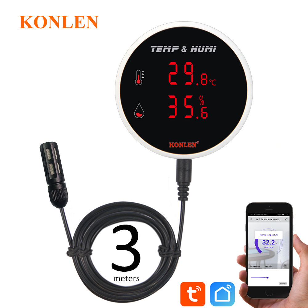 Tuya WIFI อุณหภูมิความชื้นเซนเ - Digital Hygrometer Probe บทวิจารณ์และราคา