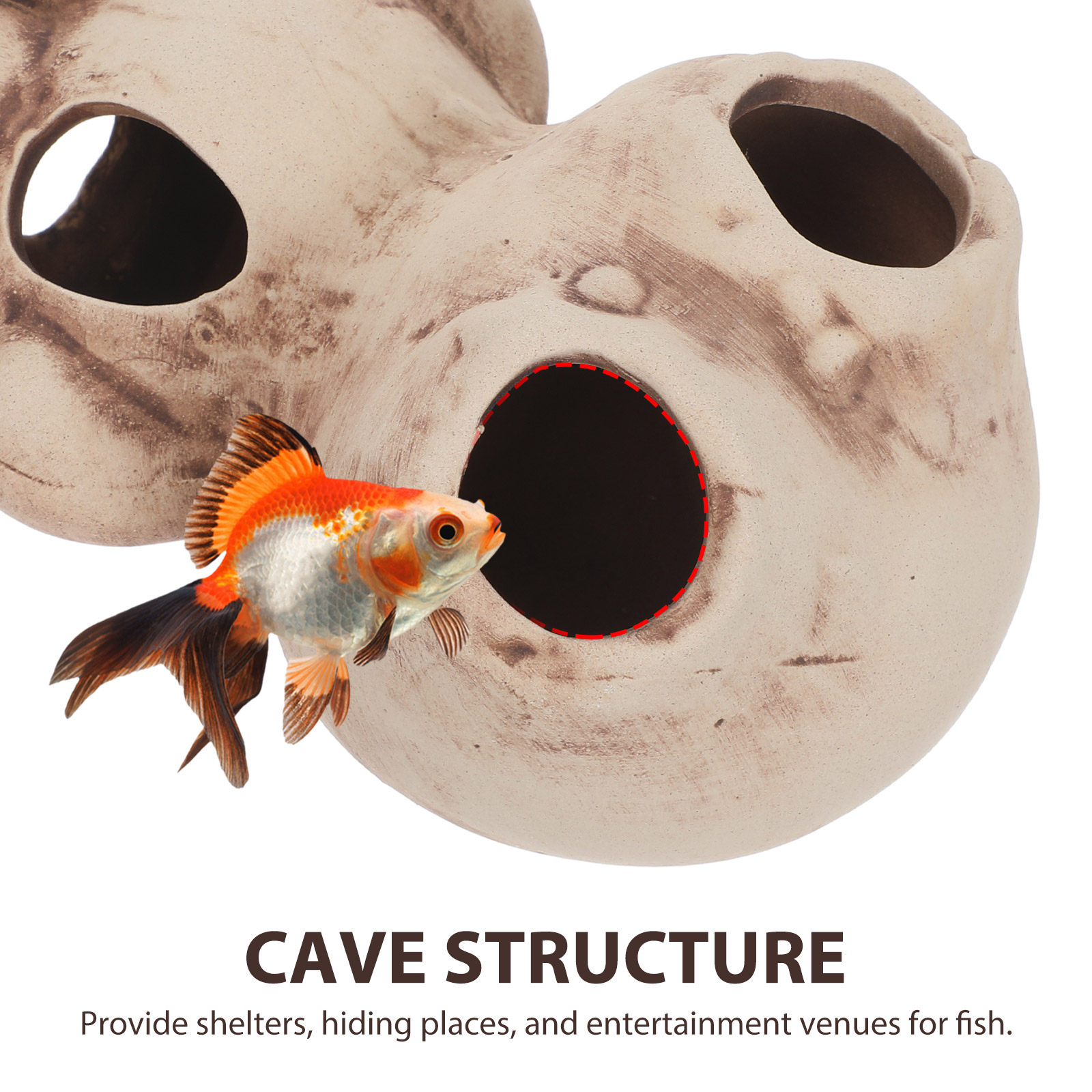 ที่หลบภัยสำหรับกุ้งในตู้ปลา บ้ - Hide Cave Ceramic บทวิจารณ์และราคา