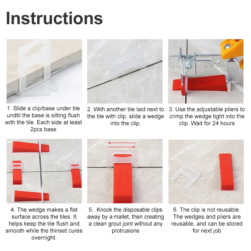 คลิปยึดกระเบื้องเซรามิก 100 ชิ - Ceramic Tile Floor บทวิจารณ์และราคา