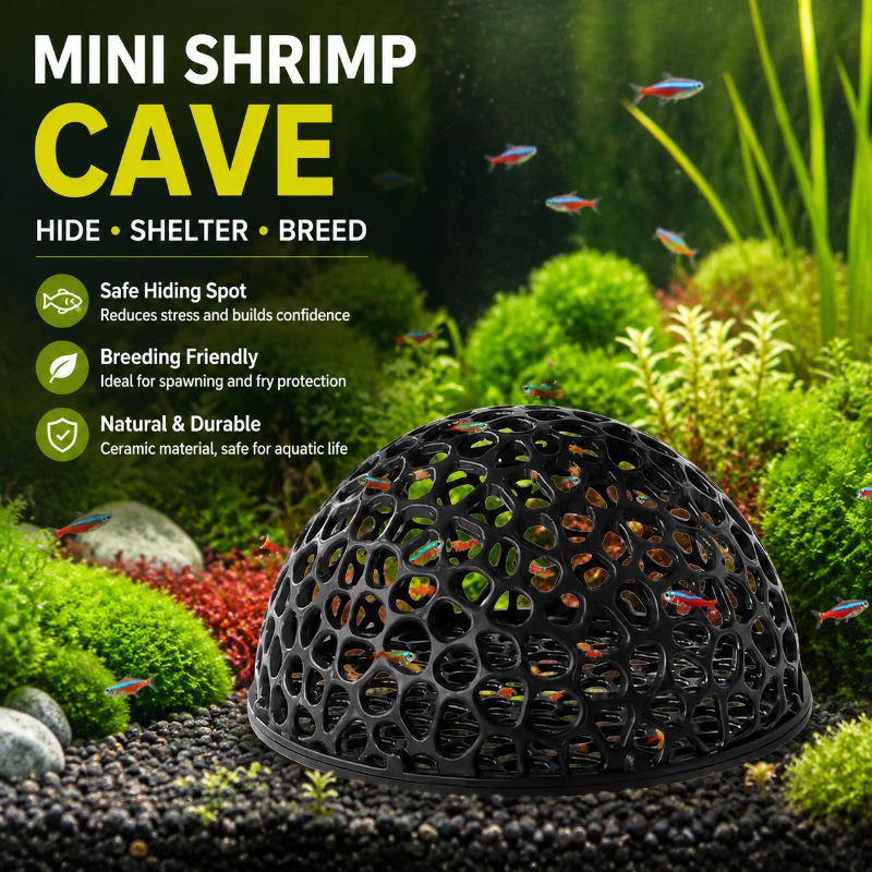 ถ้ำกุ้งเซรามิกขนาดเล็กแบบมีรูพ - Hide Cave Ceramic บทวิจารณ์และราคา