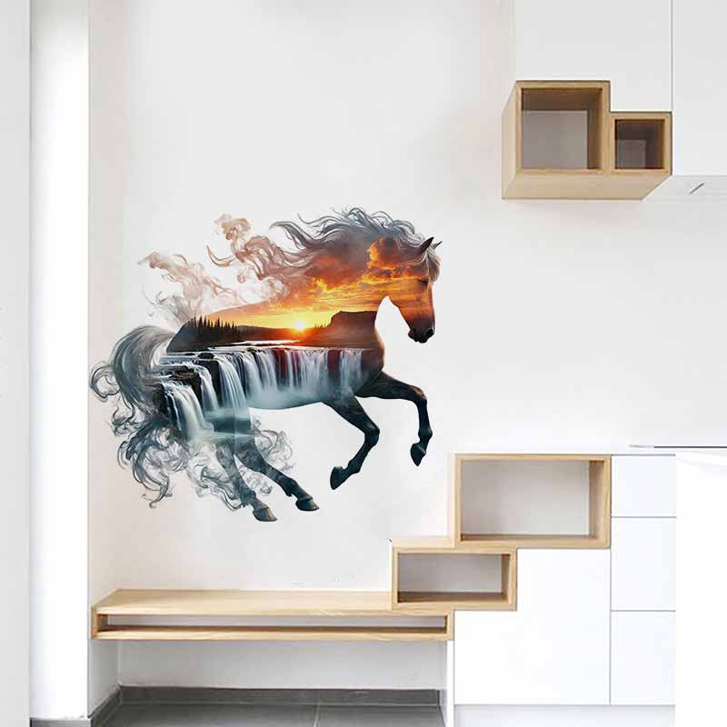 สติ๊กเกอร์ธรรมชาติม้าสง่างามศิ - Pvc Panel Background บทวิจารณ์และราคา